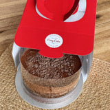 Cozy Cake Matilda Cake in red carry box, top view